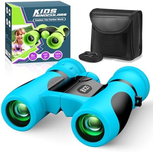 Fernglas Kinder 8X21 mit Vogelbilderbuch, Geschenk Junges | Mini Fernglas Kinder Spielzeug ab 3-12 Jahre, Fernrohr Einschulung Geschenke - Natur, Konzert, Camping & Fußball