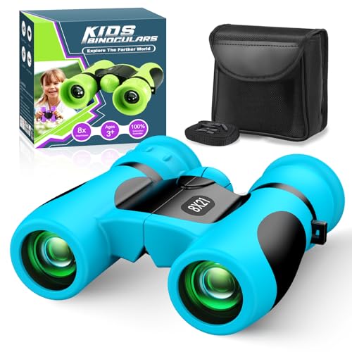 Prismaticos Niños - Gran Aumento 8X21, Juguetes para Niños de 3-12 Años Binoculares Juego Niños Regalos de Cumpleaños para Niños - Regalo Navidad Niño