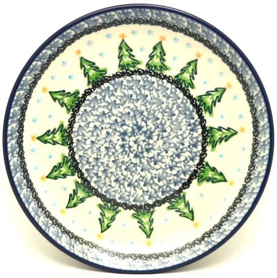 Polish Pottery Plate - Salad/Dessert (7 3/4") - Evergreens