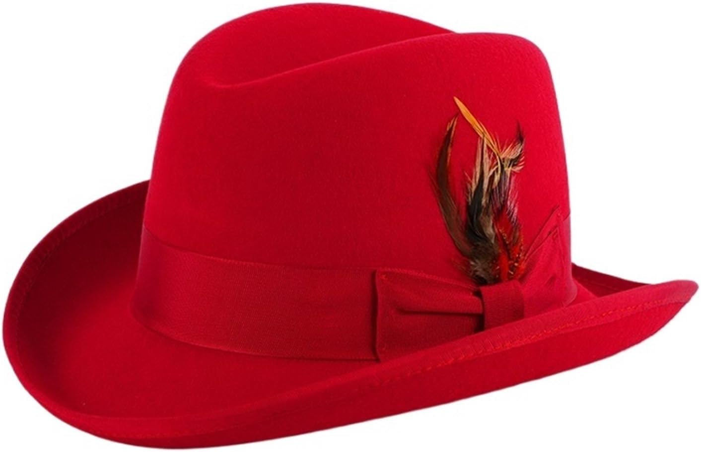 Top Hat Vintage Wool Hat Felt Bowler Men Fedora Big Size Satin Lined for men