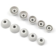 5 Pair Replacement Earbuds Ear Tips Compatible with Beats Powerbeats Pro 2 / Solo Buds/Fit Pro/Studio Buds/Studio Buds+, Powerbeats Pro 2 Replacement Earbuds XS/S/M/L/XL Grey