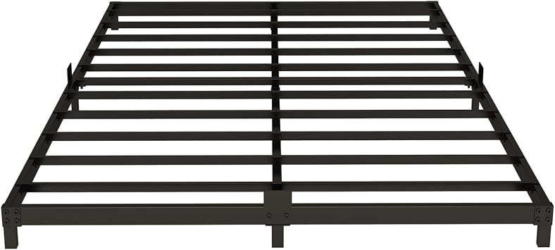 3 Inch Bed Frame King Size Low Profile, Metal Platform Low Bed Frame, Heavy Duty Support Low Profile Bed Frame, No Box Spring Needed, Noise Free, Easy Assembly, Prevent Mattress from Sliding