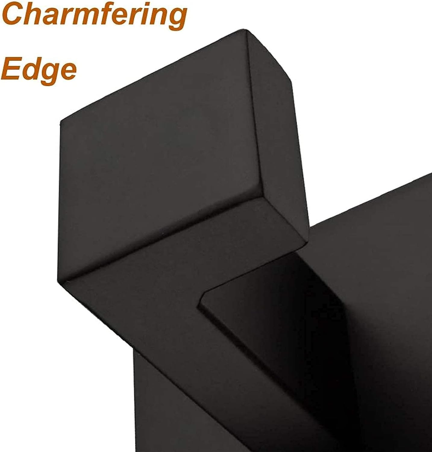 Matte Black Bathroom Hardware Set 3 Pieces SUS304 Stainless Steel Square Wall Mounted Set Including Robe Towel Hooks,Toilet Paper Holder with Shelf, Bathroom Accessories Kit