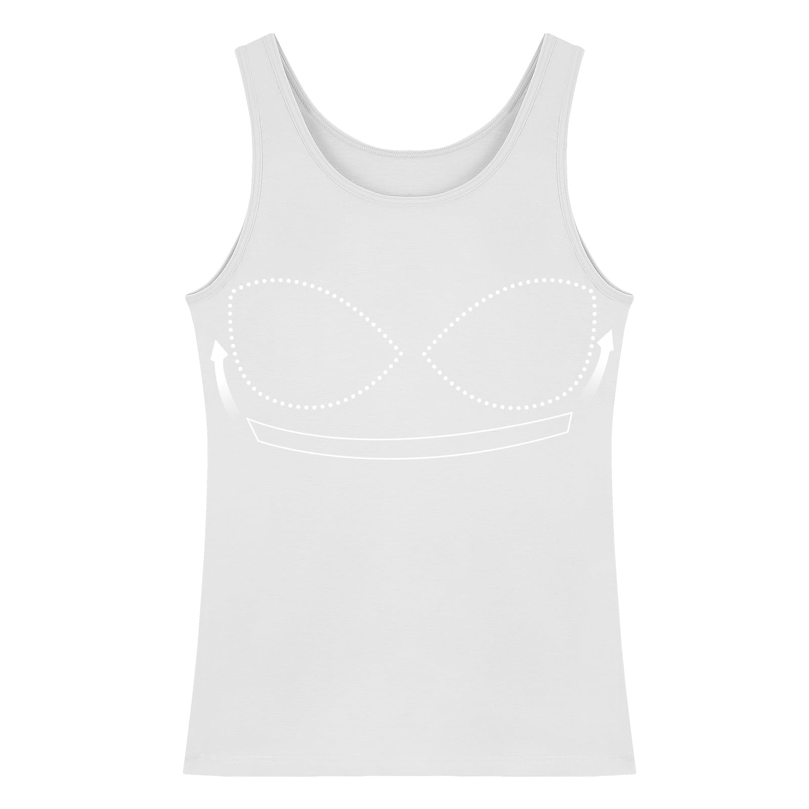 ANYFITTING Débardeurs pour Femmes avec Soutien-Gorge Intégré Débardeur de Yoga sans Manches à Col Rond Haut de Soutien-Gorge Rembourrées de Base d'été S-3XL