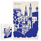 【Barcelona Cityscape Blue Silhouette Illustration Puzzles de haute qualité】 : nous sommes fiers de dire que tous nos puzzles sont produits en utilisant une technique de découpe de précision pour une finition semblable à celle d'une affiche. Cela garantit que votre puzzle terminé semble lisse et homogène, pour un résultat dont vous pouvez être fier.