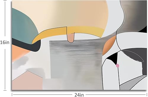 Miniatura 582 de Lienzo artístico para pared, pinturas de arte abstracto, fantasía azul, grafiti colorido sobre fondo blanco; decoración artística moderna para sala