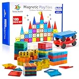 SUNNY AUNTIE Bloques Magnéticos de Construcción para Niños 100 Piezas – Juguete Educativo Stem, Set Creativo Tipo...