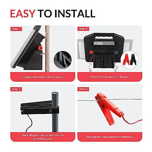 S1500 1.5 Joule Solar Electric Fence Energizer for Livestock, Horses, Cattle, Sheep - 50 Miles, 15W Solar Panel, Easy Installation by Realpoultry - Image 8