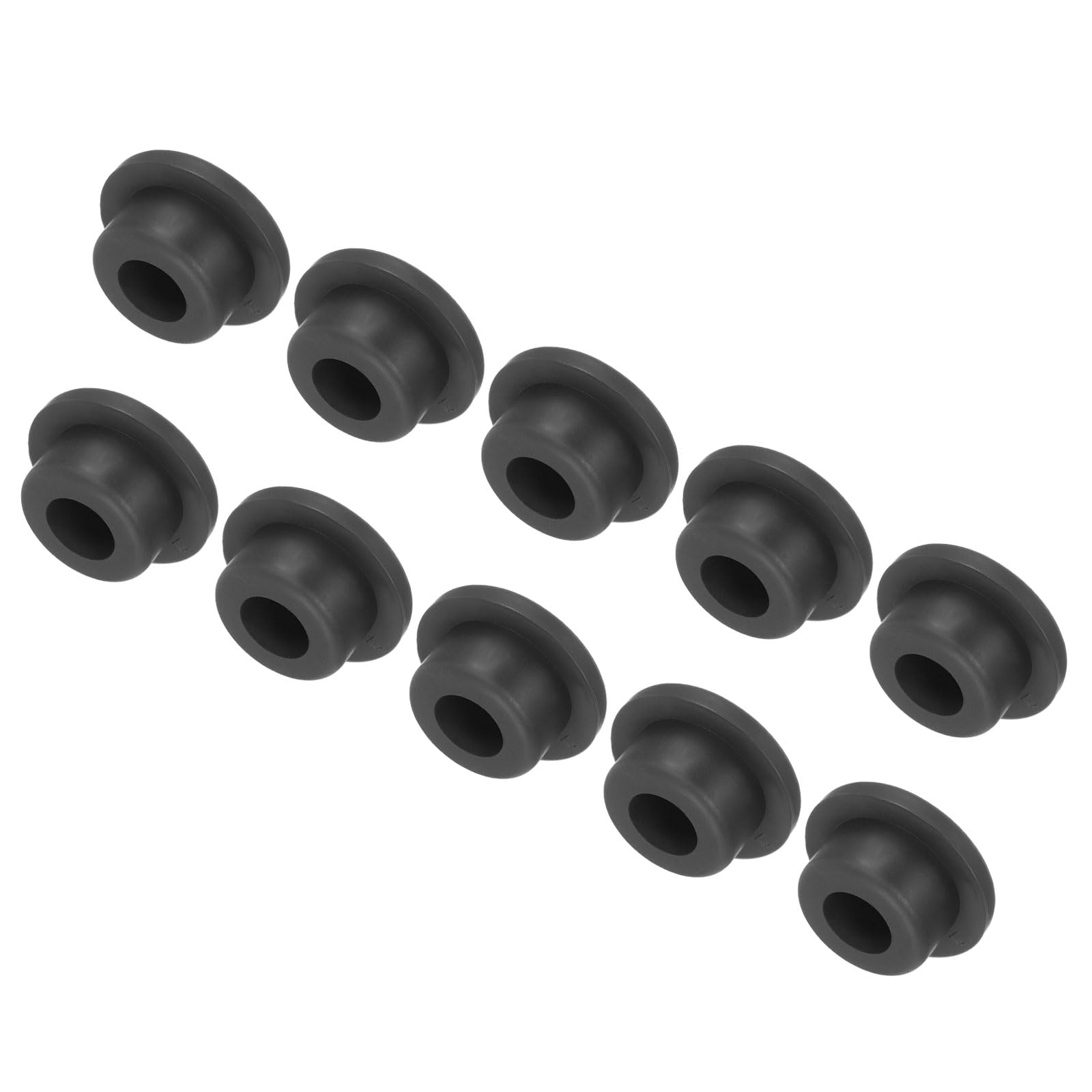 uxcell High Temp Silicone Plug Mount Dia 21mm/0.82 inch T Shaped Rubber Stopper Hole Plugs for Powder Coating Plating Waterproof Plugs Sealing Plugs Black Pack of 10(OD 29mm)