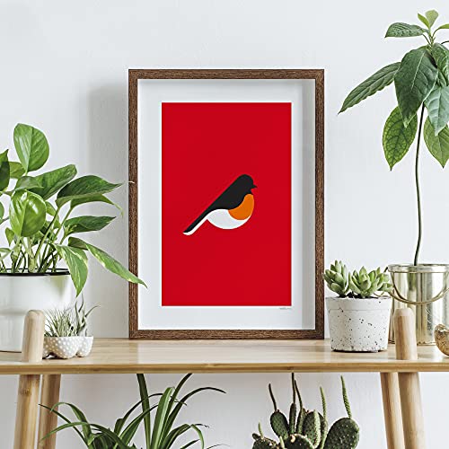 walltonic - Bristol City FC Football Club 'The Robins' Minimalist Wall Art Print Poster Gift - Unframed - Size A3 - Image 2