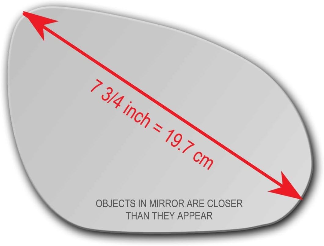 New Replacement Mirror Glass with FULL SIZE ADHESIVE for HYUNDAI ELANTRA TOURING Passenger Side View Right RH