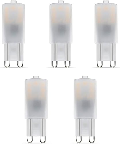 Miniatura 1 de Cheopha Bombillas LED G9 de 2.5 W 25 W equivalente a 2700 K 3000 K, luz blanca cálida suave G9 bi pin base para lámpara colgante lámpara de mesa