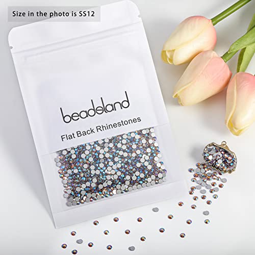 Image of Beadsland Flat Back Rhinestones,Light Colorado Topaz AB, SS12, 1440pcs