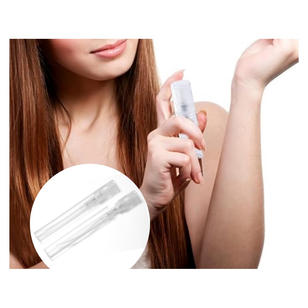 100 botellas de spray transparentes de 5 ml, paquete pequeño de cosméticos, atomizador, botellas de perfume, recipiente atomizador, para spray líquido
