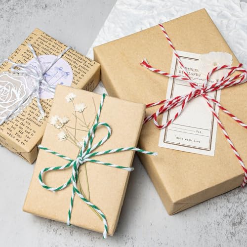 6 Bündel x 10 Meter, bunte dekorative Baumwollschnur, Bastelschnur, Geschenkband, 2 mm Seil für Gartenarbeit, Stricken, handgefertigtes Weihnachtsbasteln (Sara)