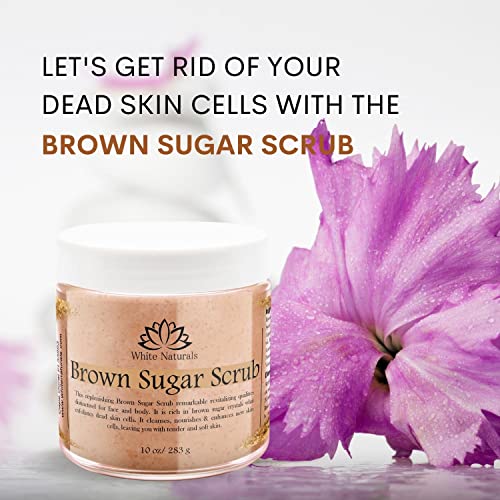 One Day Sale! Brown Sugar Scrub, Premium Gentle Exfoliating Body Scrub, Revitalizing Scrubs For Women With Shea Butter And Organic Oils, Stem Cell Cellulite Remover & Stretch Mark Remover #TOP4