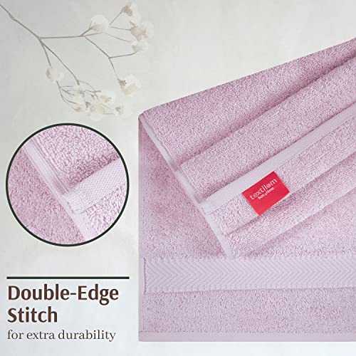 Textilom Turkish Hand Towels For Bathroom – Hotel And Spa Quality & Soft & Absorbent & Quick Dry Bathroom Hand Towels – 100% Cotton Turkish Hand Towel Set Of 4 (16 X 28 Inches) - Lavender #TOP3