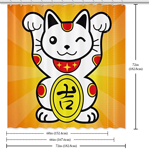 Rideau de douche fortune cat pour éviter les éclaboussures de bain - 7