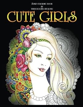 Paperback Cute Girls: Adult coloring book