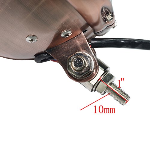 5 3/4" Golden Vintage Metal Headlight For Copper Style Cafe Racer Bobber Motorcycle #TOP4