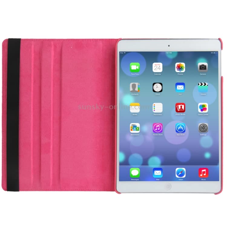 PU Leather Rotate Stand Case for iPad 9.7 inch 5th/6th Generation 2017/18 and For iPad Air 1st Generation and iPad Air 2 2013/14 (Pink) - Image 3