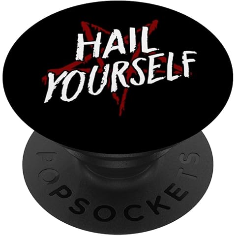 Hail Yourself LPOTL Pentagram Pentacle Occult PopSockets PopGrip: Swappable Grip for Phones & Tablets PopSockets Adhesive PopGrip