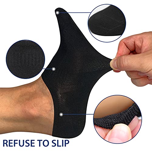 Meias Masculinas No Show Respirável Low Cut Finas de Antiderrapante Atlético Correndo Esportivas Inv