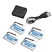 Produktbild Erduo Original 4Pcs JJR / C 3,7V 400mAh 30C Lipo-Akku mit 4 in 1-Ladegerät für JJR / C H31 H98 GoolRC T6 RC Quadrocopter-Drohne - Schwarz