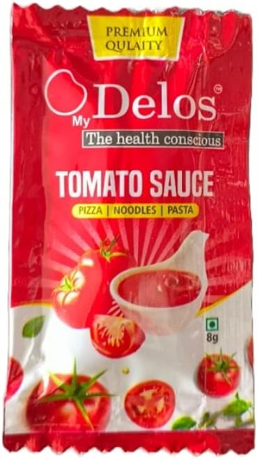 Delos Tomato Ketchup 8 g Pouch (Pack of 72)