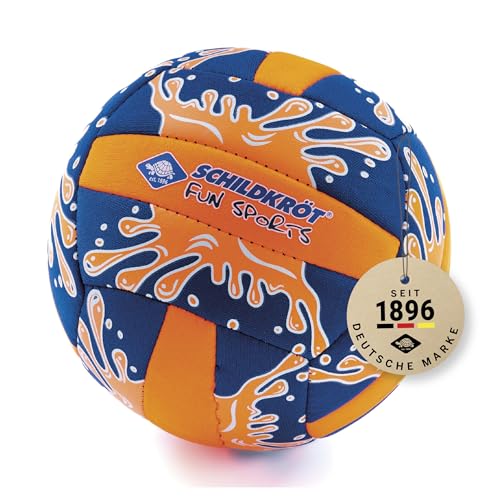 Schildkr&ouml;t Neopren Mini Beachvolleyball, Gr&ouml;&szlig;e 2, &Oslash;14cm, griffige Textile Oberfl&auml;che, salzwasserfest, ideal f&uuml;r kleine Kinderh&auml;nde, 970274