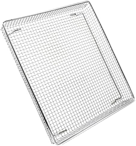 Air Fryer Basket, Compatible with Cuisinart TOA-60 Serie/TOA-65 Air Fryer, oven crisper basket,cuisinart air fryer toaster oven replacement tray,304 Food-Grade Stainless Steel Wire Rack