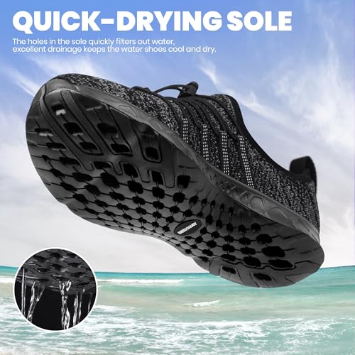 Image of SEEKWAY Mens Womens Water Shoes Quick Dry Aqua Shoes Barefoot for Beach Surf Hiking Pool Water Sports