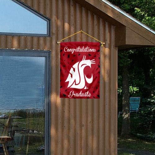 Washington State Cougars Graduation Gift Banner Flag - Image 3
