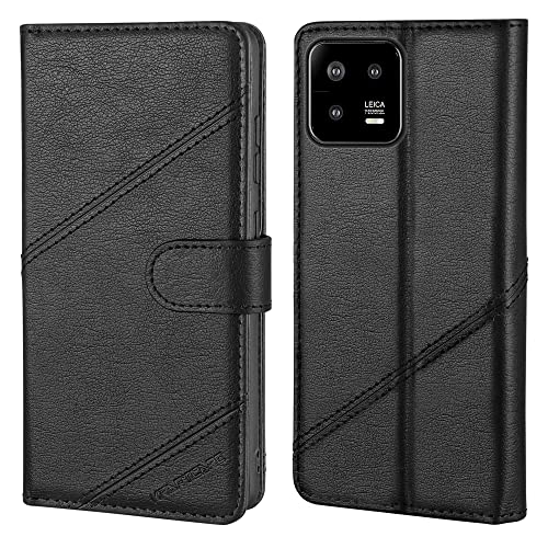 KRAFTCARE Handyhülle für Xiaomi 13 5G Hülle [Kartenfach] [Standfunktion] Flip Case Leder Stoßfeste Schutzhülle Bookcase ...