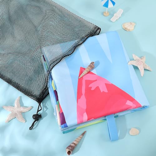 Jostift Mikrofaser Strandtuch Groß 180x90, Strand Handtücher Sandfrei mit Tasche, Schnell Trocknende, Handtuch Badetuch Strandhandtuch, Leichtes und Dünnes Tragbares Saunatuch Badehandtuch