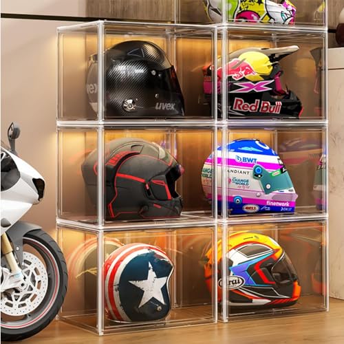 AAABOX Acrílico Vitrina Expositora Transparente Grande para Lego,45x33x33cm Caja de Exhibición Apilable con Puerta para Colecciones Barcos Coches Modelo Bolsos Cascos Baloncesto