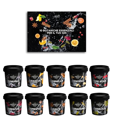 Botánicos Para Gin Tonic - 10 Botánicos Básicos Para Tu Gin Tonic Apto Para Profesionales Y Entusiastas - Idea De Regalo Elegante Para Cualquier Ocasión - Made in Italy