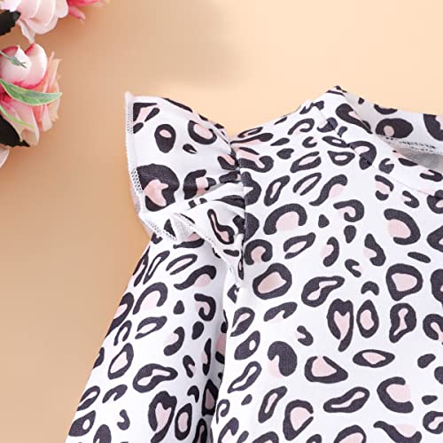 Image of Girls 2 Piece Outfits Toddler Girls Leopard Print T-Shirt and Leggings Set School Outfits Girl Clothes Fall Sets