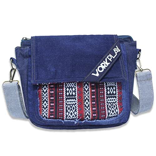 WORKPLAY Upcycled Crossbody bag Handmade Travel crossbody