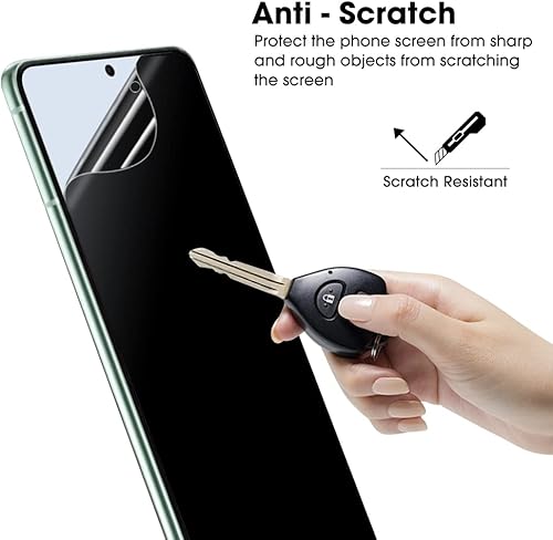 Miniatura 6 de PORRVDP Protector de pantalla de hidrogel de privacidad para Honor 70, 2 piezas de película protectora de TPU suave antiespía (no vidrio templado)