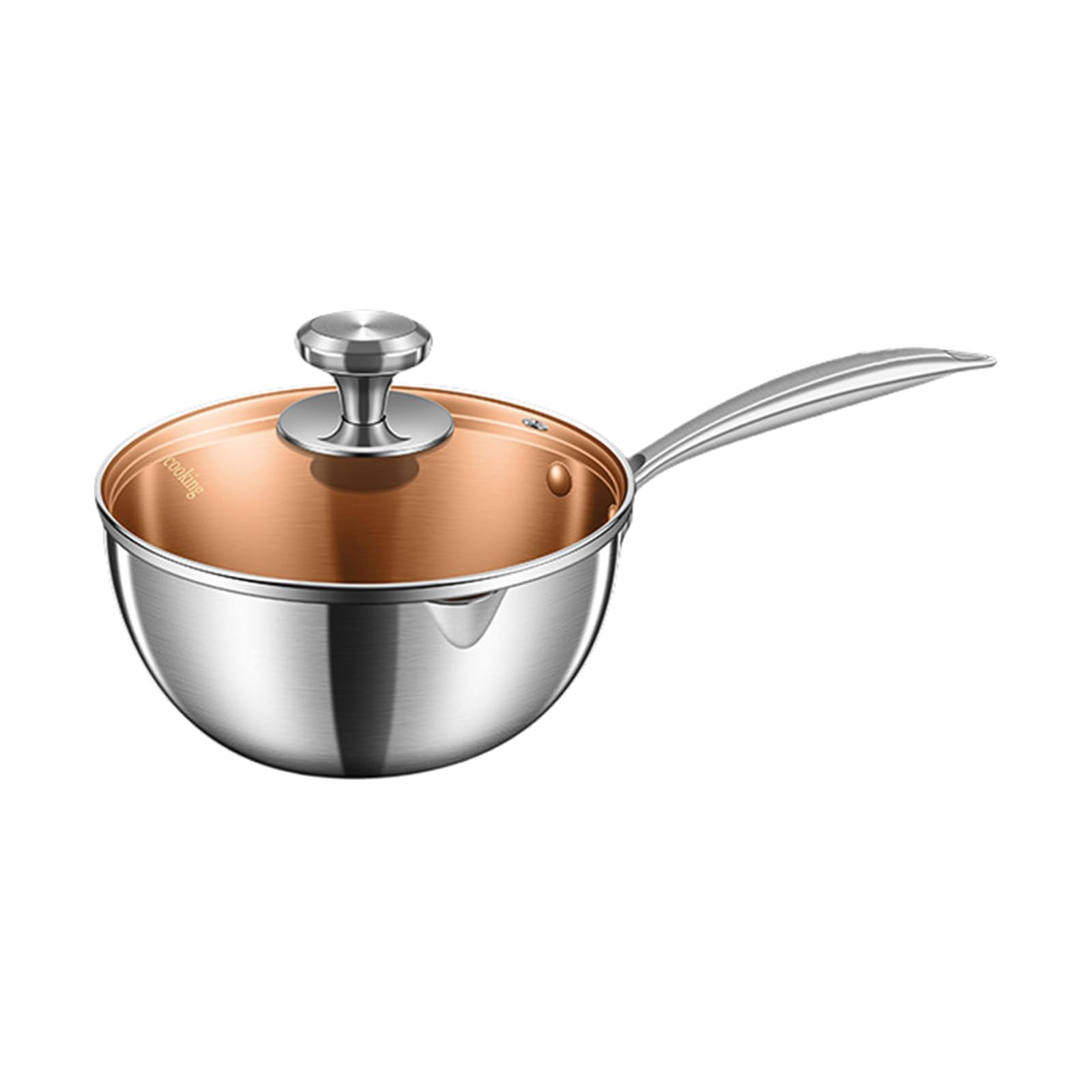Xinsheinelry Milk Pans Small Saucepan Cooking Pans 304Stainless Steel Texture Cooking Pots Suitable for Enthusiasts Restaurant Saucepot