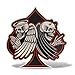ERREINGE x2 STICKER SAGOMATO 12cm - Asso di picche Teschio Angeli - Adesivo Decal Decalcomania Vinile Murale Laptop Auto Moto Casco Camper
