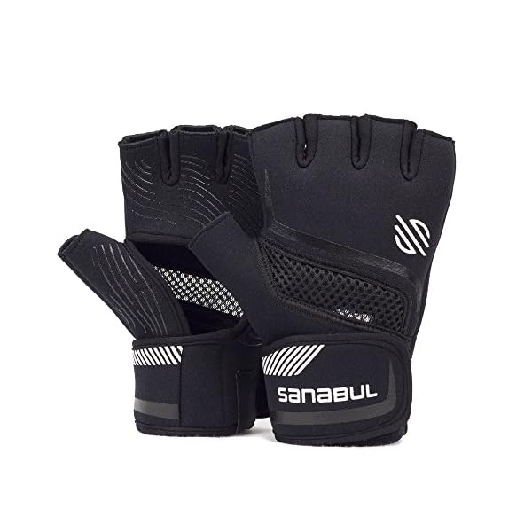 Sanabul-Paw-V2-Gel-Boxing-MMA-Kickboxing-Cross-Training-Handwrap-Gloves Sanabul PAW V.2 Gel Boxing MMA Kickboxing Cross Training Handwrap Gloves | Ultimate Training Solution for Boxing Wraps and Knuckle Protection | Boxing Hand Wraps for Men and Women (All Black, S/M)