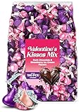 Hershey Kisses Valentine's Mix – 2 lb Bag (Approx. 190 Pieces) Dark Chocolate & Strawberry Ice Cream Flavors, Festive Candy for Valentine’s Day, Gift Bags, Candy Bowls, and Party Favors