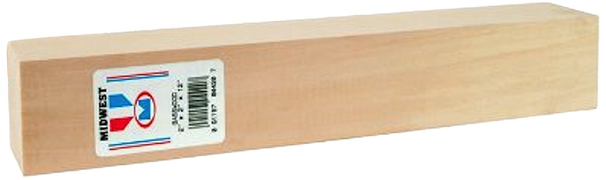 Midwest Products 4421 Micro-Cut Quality Basswood Block Bundle, 2 by 3 by 12-Inch
