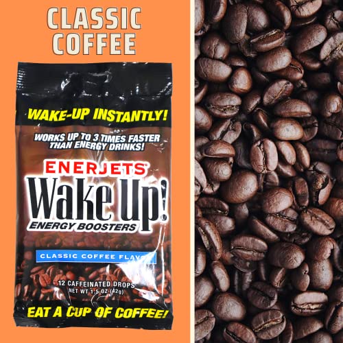World Wide Nutrition Enerjets Wake Up Energy Booster Caffeinated Drops - Instant Coffee Supplements Classic Flavor Pack Of 12, 12 Per Package Worldwide Multi Purpose Key Chain #TOP5