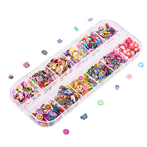 Ccinee Nail Art Slice With Fruit Flower Food Slice Assorted Designs Polymer Clay Nail Decoration Slice For Slime Diy Craft Projects Decoration #TOP8