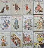  Konvolut aus 12 Bänden Pucki - Bücher komplett ! 1.: Försters Pucki. 2.: Puckis erstes Schuljahr. 3.: Pucki und ihre Freunde. 4.: Pucki kommt in die höhere Schule. 5.: Puckis neue Streiche. 6.: Puckis erster Schritt ins Leben. 7.: Pucki wird eine glückliche Braut. 8.: Pucki als junge Hausfrau. 9.: Puckis Familienglück. 10.: Pucki und ihre drei Jungen. 11.: Pucki - unser Mütterchen. 12.: Puckis Lebenssommer.