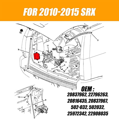 Ustar Liftgate Control Module Compatible With Cadillac Srx 2010-2015 Replaces 502-032 20816435 20837962 20837967 #TOP3