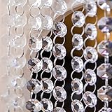 JOIKIT 52 Feet K9 Crystal Garland Strands, 14mm Crystal Chandelier String Beads Chain Clear Octagon Prism Diamond String for Decorations, Lamp, Wedding, Lobby